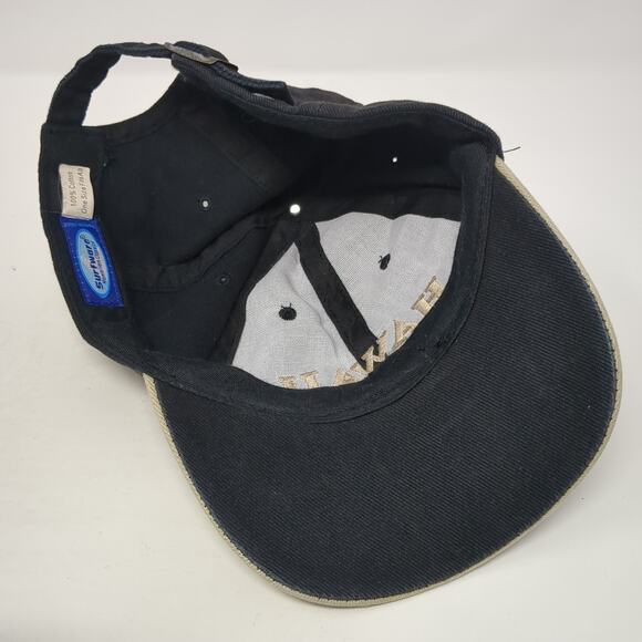 Hawaii Slideback Baseball Cap Black One Size 6 Panel Surfware Hawaiian Classics - Picture 7 of 9